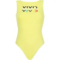 Vivid Baddräkt gul / röd / svart / vit