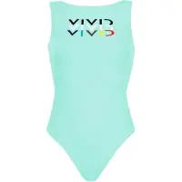Vivid Baddräkt aqua / röd / svart / vit