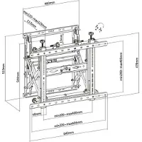 Equip 650352 monitor mount / stand 177.8 cm (70") Black Wall