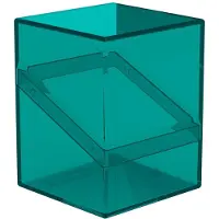 Boulder 100+ Clear Deck-fodral fr 100 TCG-kort med dubbla hylsor Malachite Sker och hllbar frvaring fr Samlarkortsspel Transp