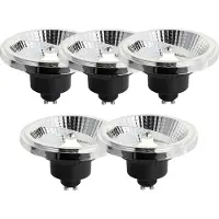LUEDD Set med 5 GU10 3-stegs dimbar LED-lampa 111mm 10,5W 770lm 4000K