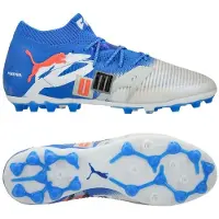 Puma Future 8 Ultimate MG Forever - White/Blå/Fjädergrå/Svart/Röd LIMITED EDITION - Multi Ground (MG), storlek 44½