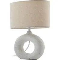 LINDBY Bordslampa Kody , Creme / bärnsten, Vardagsrum / matsal, Textil / tyger / siden, Modern, Bordslampa