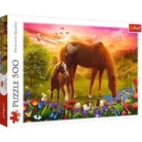 Trefl Pussel 500 Bitar Horses in the Meadow