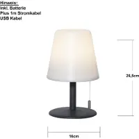 Star Trading Laddningsbar bordslampa KRETA