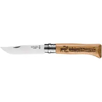 Opinel - Knivar och verktyg - Couteau Tradition Gravé T8 Chêne Cerf för Unisex - Beige