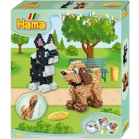 Hama Midi Pärlset - 3D - 2500 st. - Hund och Katt - - One Size - Pärlor
