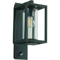 LUCANDE Utomhus vägglampa med rörelsesensor Ferda , dimbar, Grön, Aluminium / grå / zink, Modern