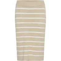Kaffe Kjol 'Lizza' beige / vit