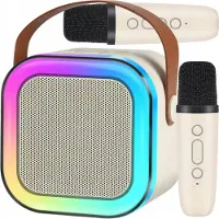 Lexibook bärbar karaoke-högtalare Bluetooth RGB - två mikrofoner - USB - mini-jack