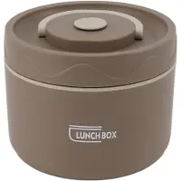 TOMTOP JMS 550 ml rostfritt stål isolerad Bento Lunchbox Stapelbar 2-lagers rund Bento Lunchbox Rostfri Microwave Oven Style kaffe