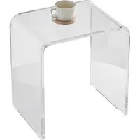 Vevor akryl sidobord, C-format Lucite sidobord, klart akryl sidobord för dryck, mat, snacks används i vardagsrum, sovrum och arbetsrum