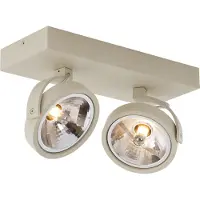 QAZQA Modern takspotlight beige, G9, rund, svängbar och vridbar, 2-ljus - Go
