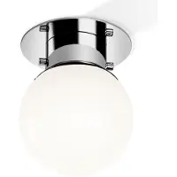 DECOR WALTHER Taklampa GLOBE 20, dimbar, Förkromad / silver, Badrum, Metall, Design, Taklampa
