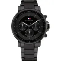 Tommy Hilfiger 1710590 herrklocka Svart armband Svart urtavla 43mm + ask