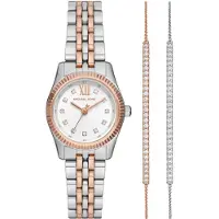 Michael Kors Analog klocka 'LEXINGTON' guld / silver / vit