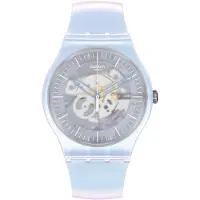 Swatch New Gent Serie Kvartsverk Enkel Trend Vattentät Klocka Damklockor Blå SUOK154 Blue