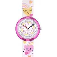 Swatch Flik Flak Serie Kvartsverk 30m Vattentålig Barnklocka Barnklockor Vit ZFBNP223 White Dial