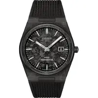 Tissot PRX kolfiber syntetiskt armband svart urtavla automatisk T137.907.97.201.00 100M herrklocka svart