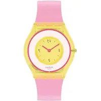 Swatch Kvartsverk X Supriya Lele Designerkollaboration Ultratunn Trendig Casual Vattentät Klocka 34 mm Gul Urtavla Unisexklockor SS08Z101 Rose Saree yellow