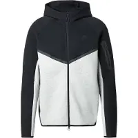 Nike Sweatjacka 'TECH FLEECE' ljusgrå / svart
