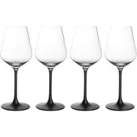 Villeroy & Boch Tillverkning Rock Red Goblet Set med 4 kristallvinglas i spnnande svart Diskmaskinssker 23 4 cm