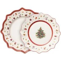 Villeroy & Boch Toy's Delight Tallrik 8-pack - Jultallrikar Porslin Vit