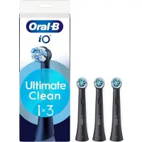 Oral-B Oral B - iO Series Ultimate Clean Replacement Brush Heads - Black - 3 count