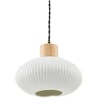 LINDBY Hänglampa Paulie , dimbar, Vitt / opal, Vardagsrum / matsal, Keramik, Modern, Pendellampa