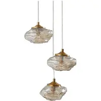 LINDBY Glas pendellampa Piatra , dimbar, Creme / bärnsten, Vardagsrum / matsal, Glas, Modern, Pendellampa