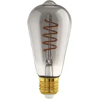 Eglo CONNECT-Z E27 LED ST64 rökfärgad droppe dekorationslampa med spiral varmt vitt ljus