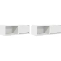 vidaXL TV-bänkar 2 st vit 80x31x25,5 cm konstruerat trä