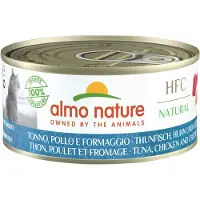 Almo Nature HFC Natural med tonfisk, kyckling & ost våtfoder katt (150 g)