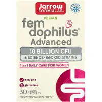 Jarrow Formulas , Vegan Fem Dophilus Advanced, 10 Miljard CFU, 30 Veggie Kapslar