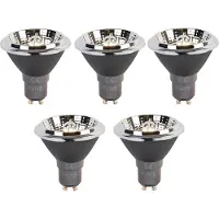 LUEDD Set om 5 st GU10 3-stegs dim-to-warm LED-lampor AR70 6W 320lm 2000-3000K