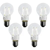 LUEDD Set med 5 E27 LED-lampor A60 Lux Sensor 2,5W 250 lm 3000K