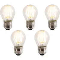 LUEDD Set om 5 st dimbara LED-lampor E27 P45 4W 330lm 2100K