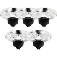 LUEDD Set med 5 GU10 3-stegs dimbara i Kelvin LED-lampor AR111 10W 800 lm 2700 - 3700K