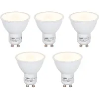 LUEDD Set om 5 GU10 LED-lampor med skymningssensor 5W 380lm 2700K