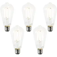 LUEDD Set om 5 E27 LED-lampor ST64 Klar 2,2W 470lm 2700K