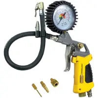 Stanley tryckmätare pistol + 3 munstycken + LED-lampa