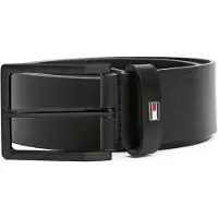 Tommy Hilfiger Leather Enamel Flag Tonal Buckle Belt