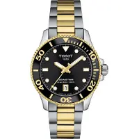 Tissot kvartsurverk, 300m vattentät, Unisplendour schweizisk klocka, 36 mm svart urtavla, rostfritt stål guldpläterat PVD-boett, T120.210.22.051.00 svart