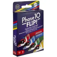 Mattel Games Phase 10 Flip Card Game Familjekortspel med dubbelsidiga kort Inkluderar speciella frgbaserade faser fr 2-6 spelare