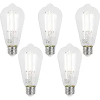 Luumr Set med 5 Smarta dimbara LED-lampor E27 ST64 Klar 7W 806lm 2700-6500K