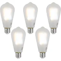 Luumr Set med 5 Smarta dimbara LED-lampor E27 ST64 Matt 7W 806 lm 2700-6500K