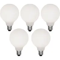 LUEDD Set om 5 st dimbara LED-lampor E27 G95 Matt 4W 430lm 2200-4000K