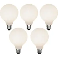 LUEDD Set om 5 st E27 3-stegs dimbara LED-lampor G95 Matt 5W 550lm 3000K