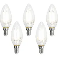Luumr Set med 5 Smart E14 LED-lampor C35 Klar 4.2W 470 lm 2700-6500K