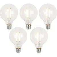 Luumr Set med 5 smarta E27 dimbara LED-lampor G95 Klar 7W 806 lm 2700-6500K Zigbee